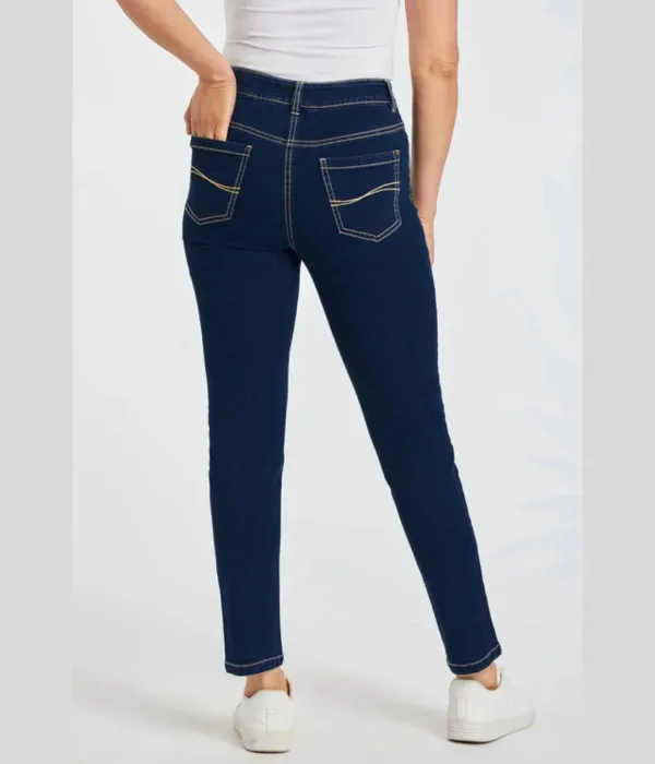 Dark Denim Slim Leg Crop Jean
