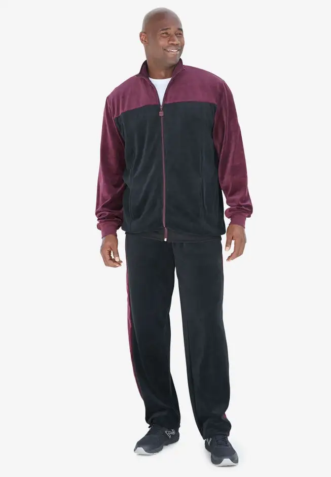 Colorblock Velour Tracksuit