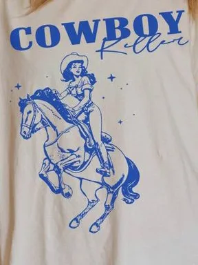 Cowboy Ride Horse Print T-Shirt