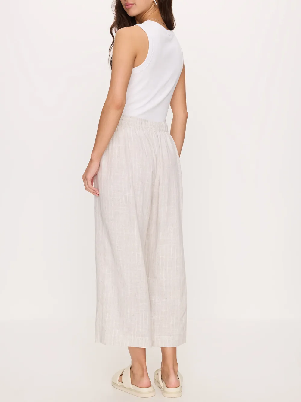 Daily White Stripe Culotte