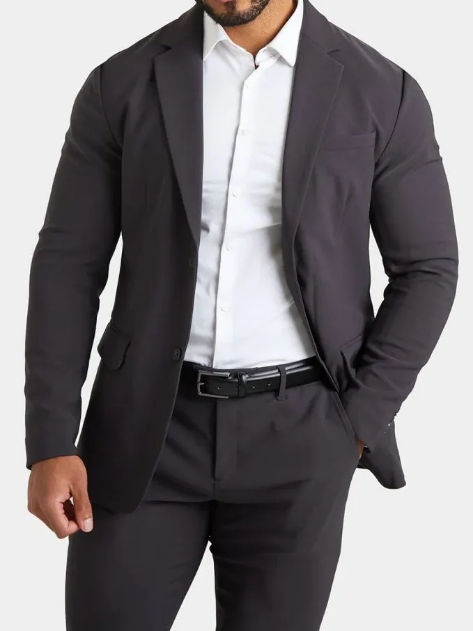 Slate Grey Hight-End Comfortable Suit Jacket