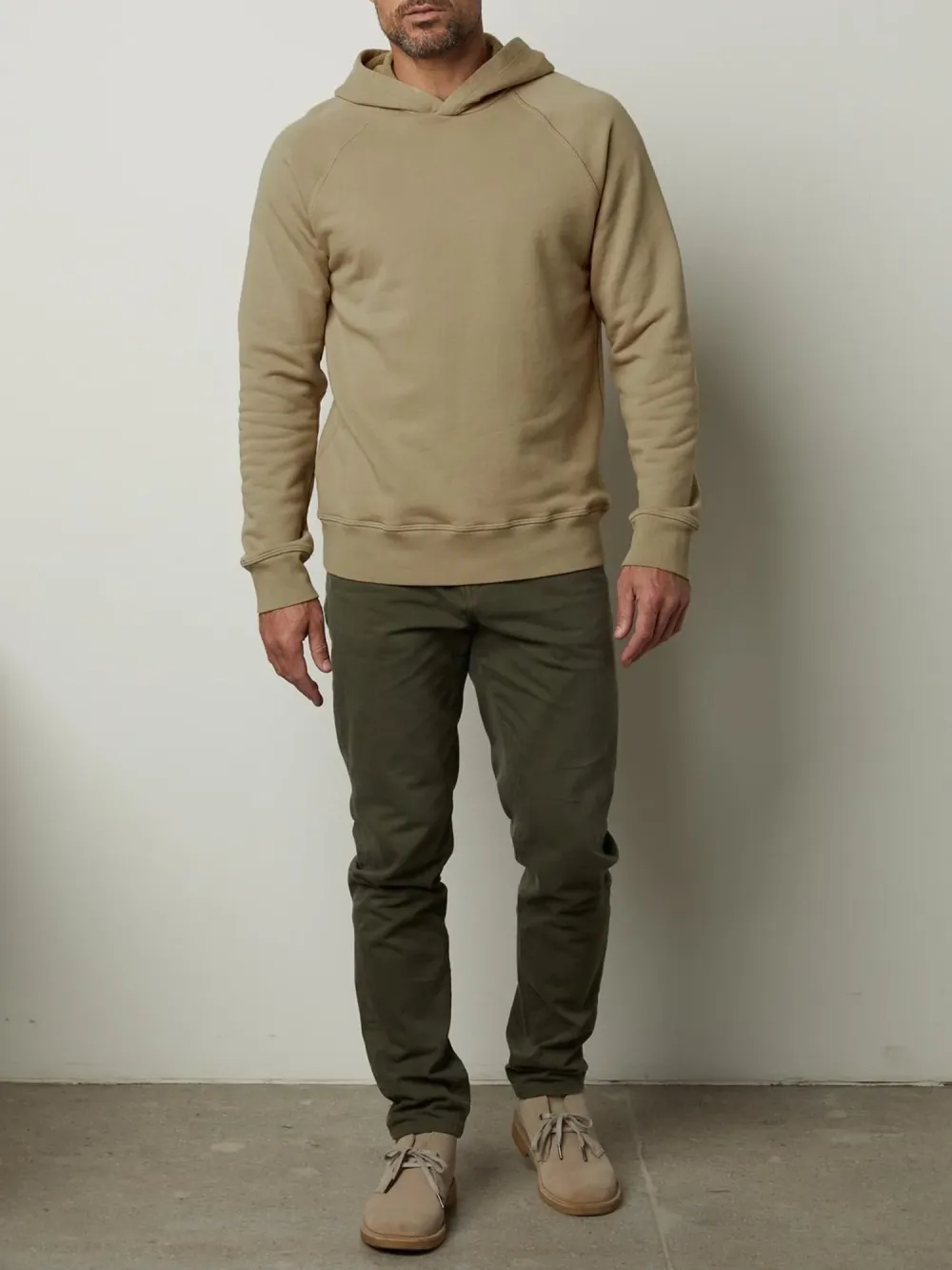 Solid Long Sleeve Hooded Sweater