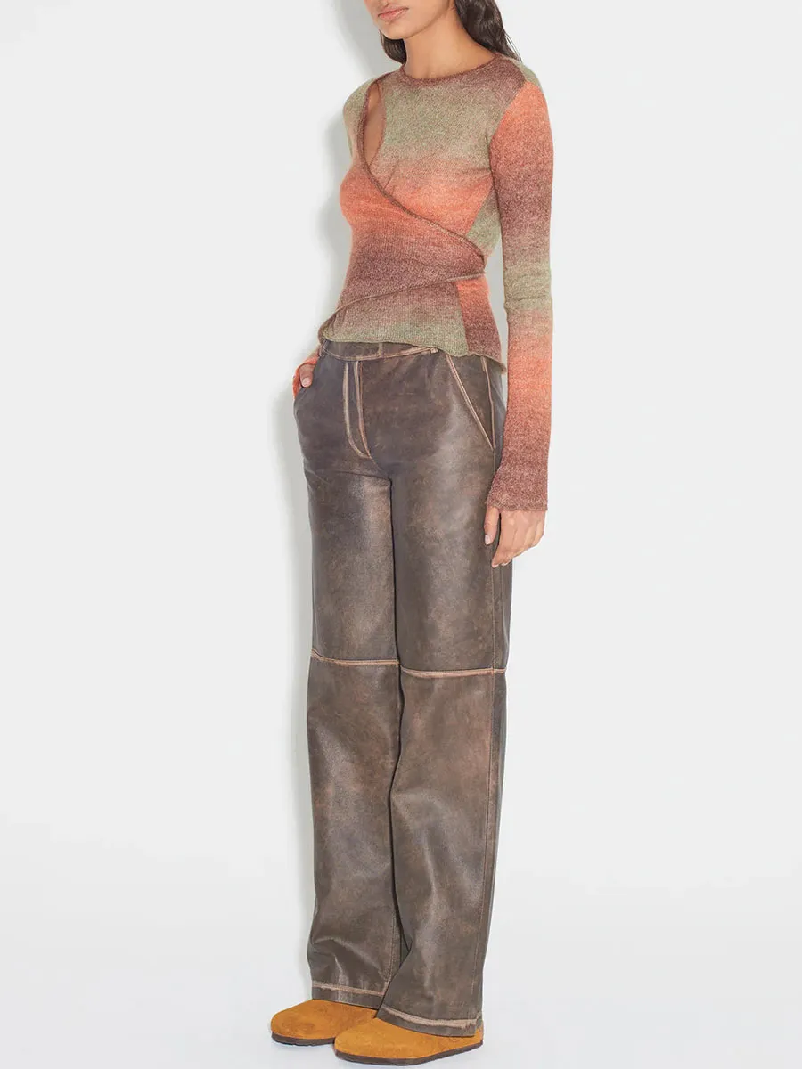 Ombre Effect Knit Sweater