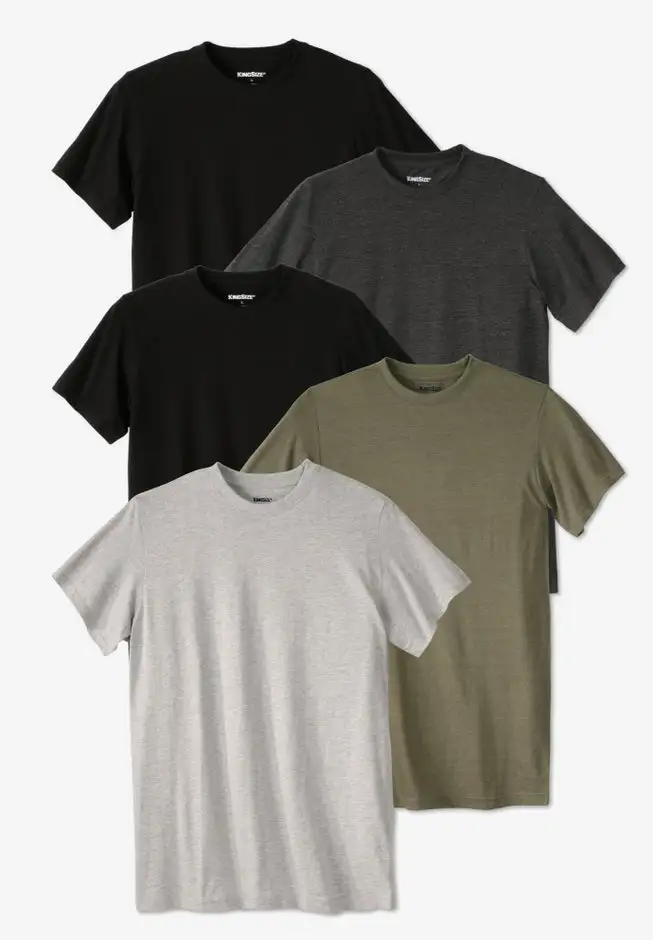 5-pack Cotton Crewneck Undershirts
