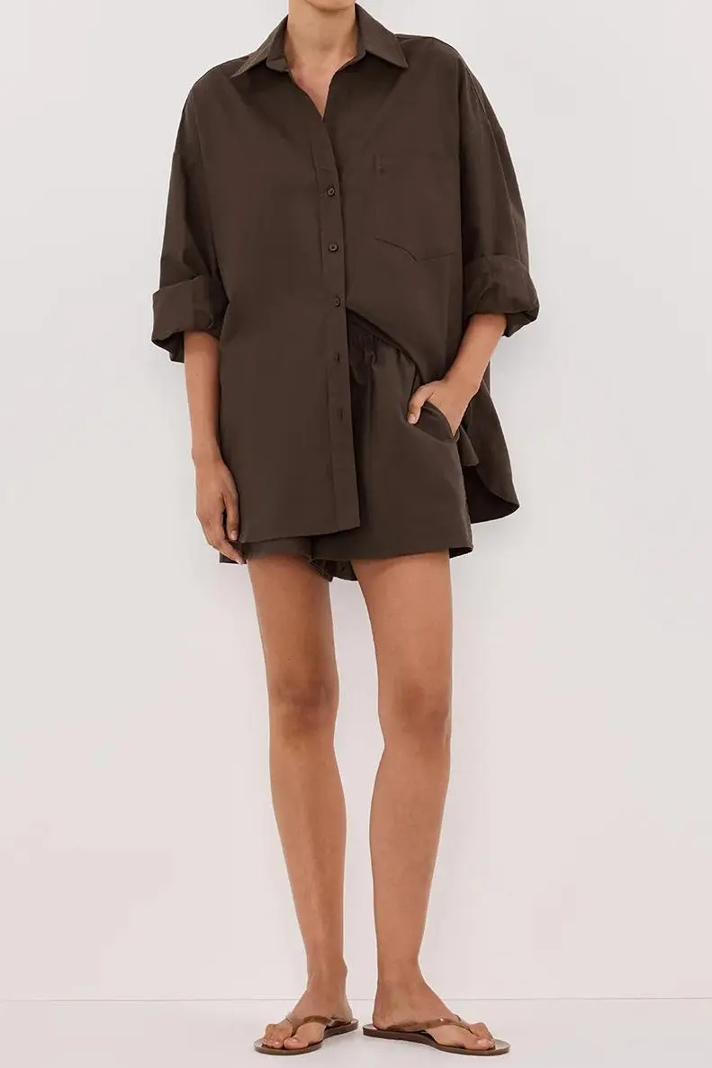 SOLID COTTON SHIRT