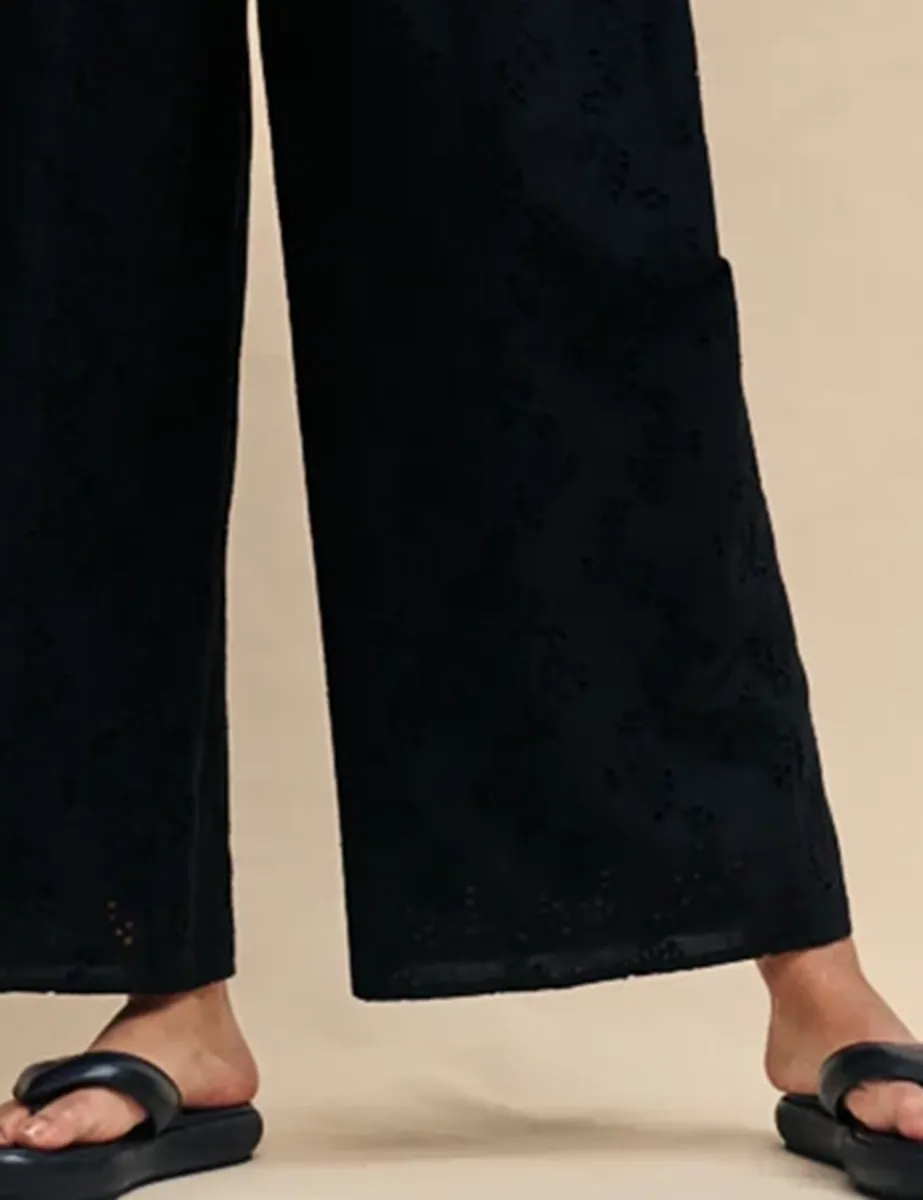 Black Sleeveless Wide Leg Jumpsuit