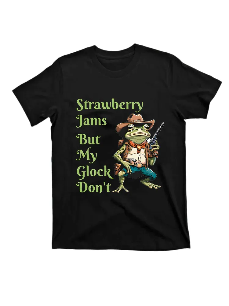 Western Cowboy Frog Print T-Shirt