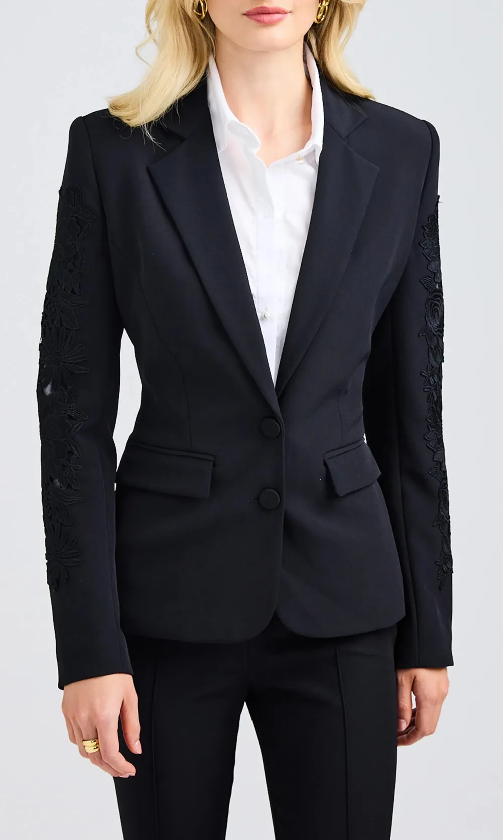 Black Lace Combo Blazer