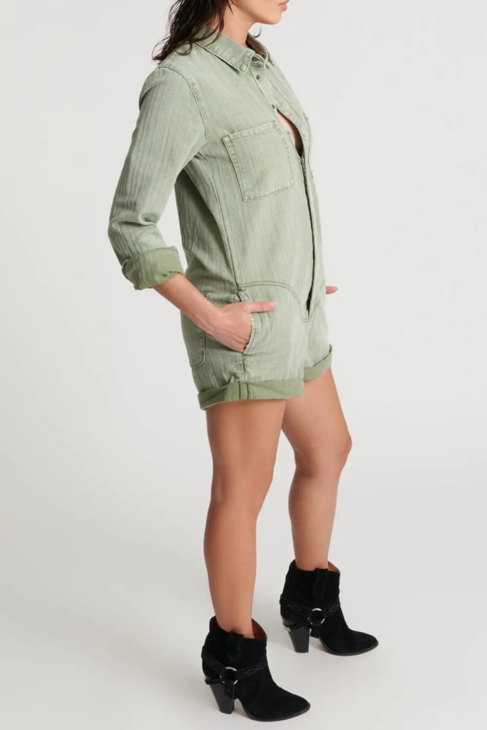 Khaki Loose Soft Comfortable Breathable Jumpsuit
