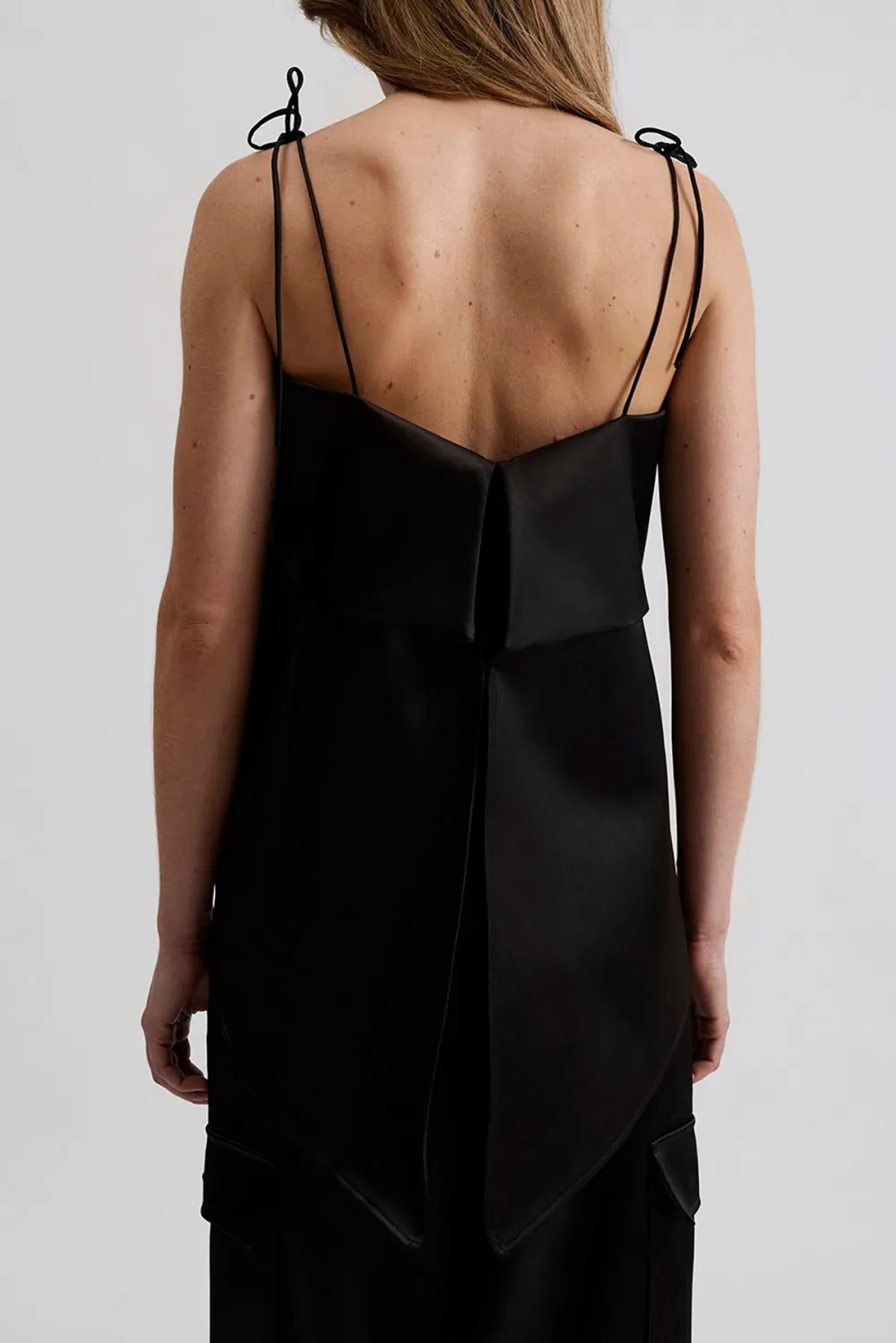 METTE TOP-Open back strappy top