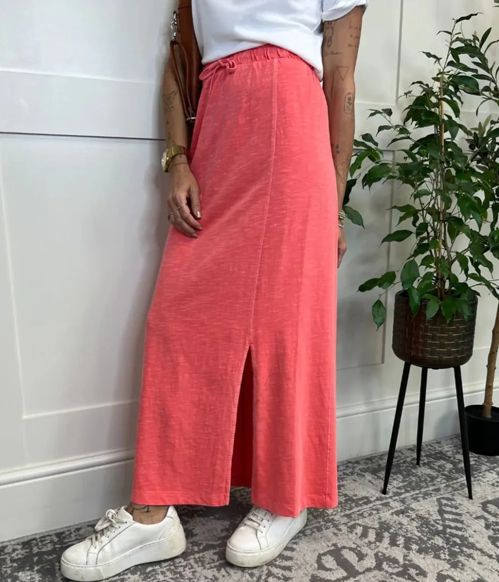 Coral Jersey Midaxi Skirt