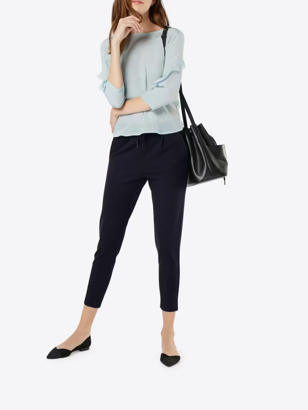 Mid-Waist Casual Style Pants