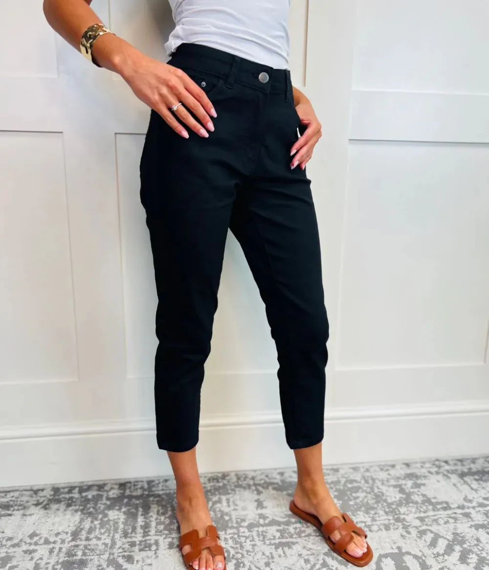 Black Slim Leg Crop Jean