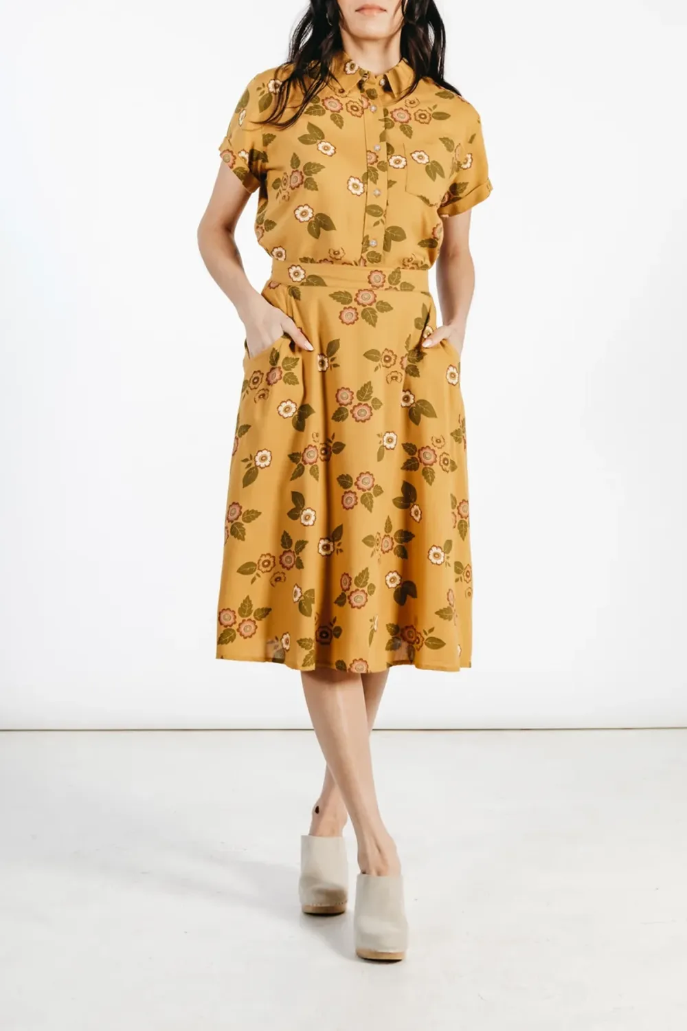 The Plants Print Casual Skirt