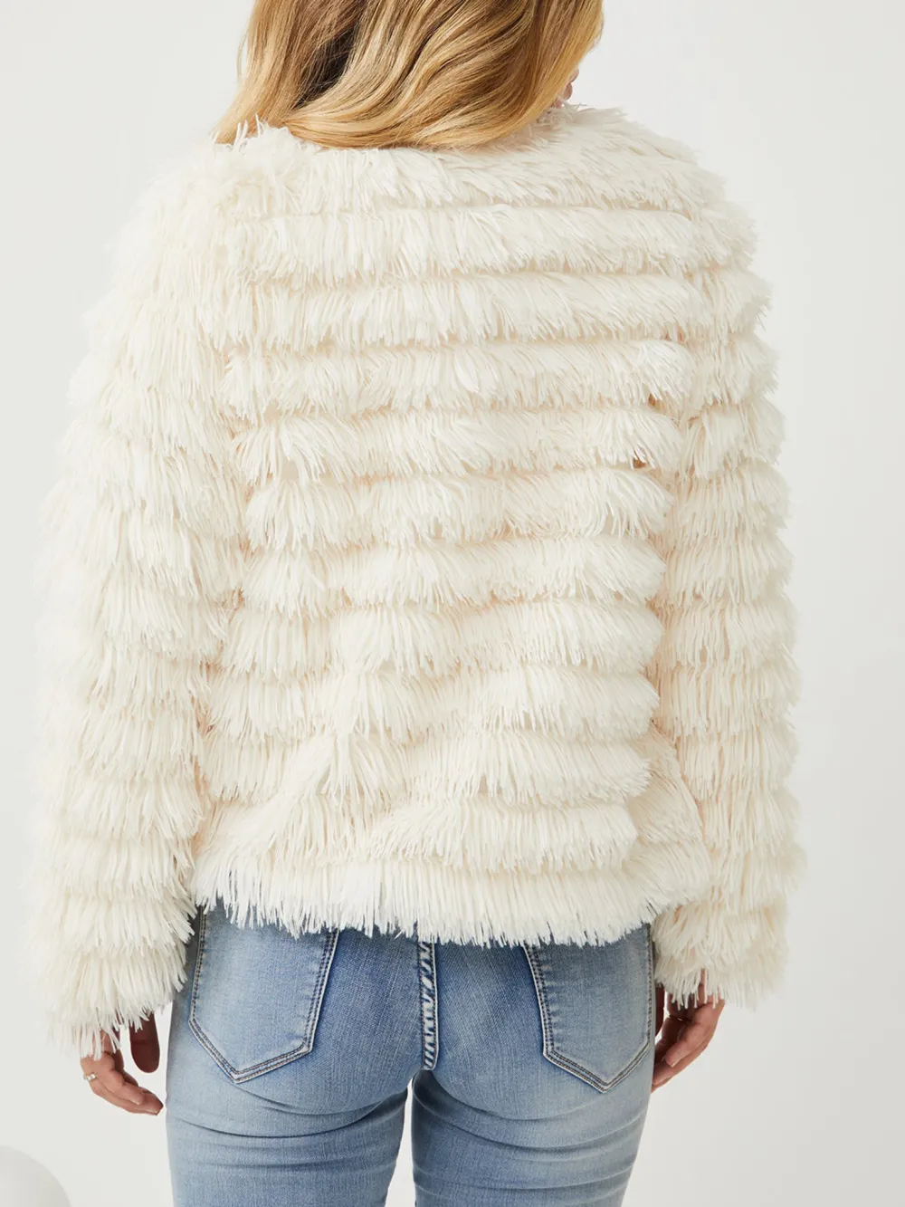 White Daily Long sleeves Jacket