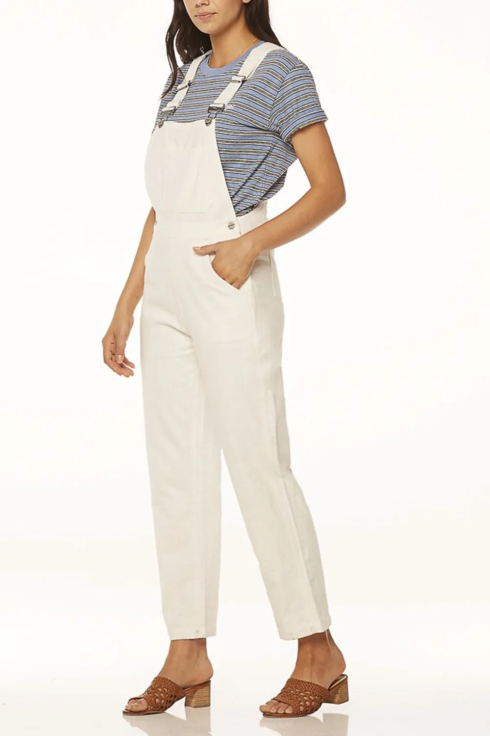 White Daily Commute Comfortable Breathable Jumpsuit