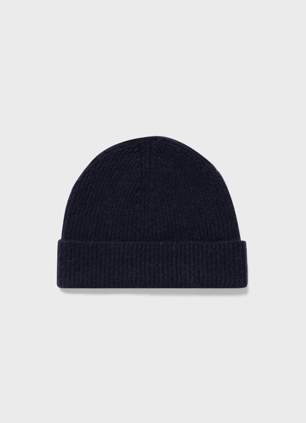 Navy Ribbed Knit Beanie