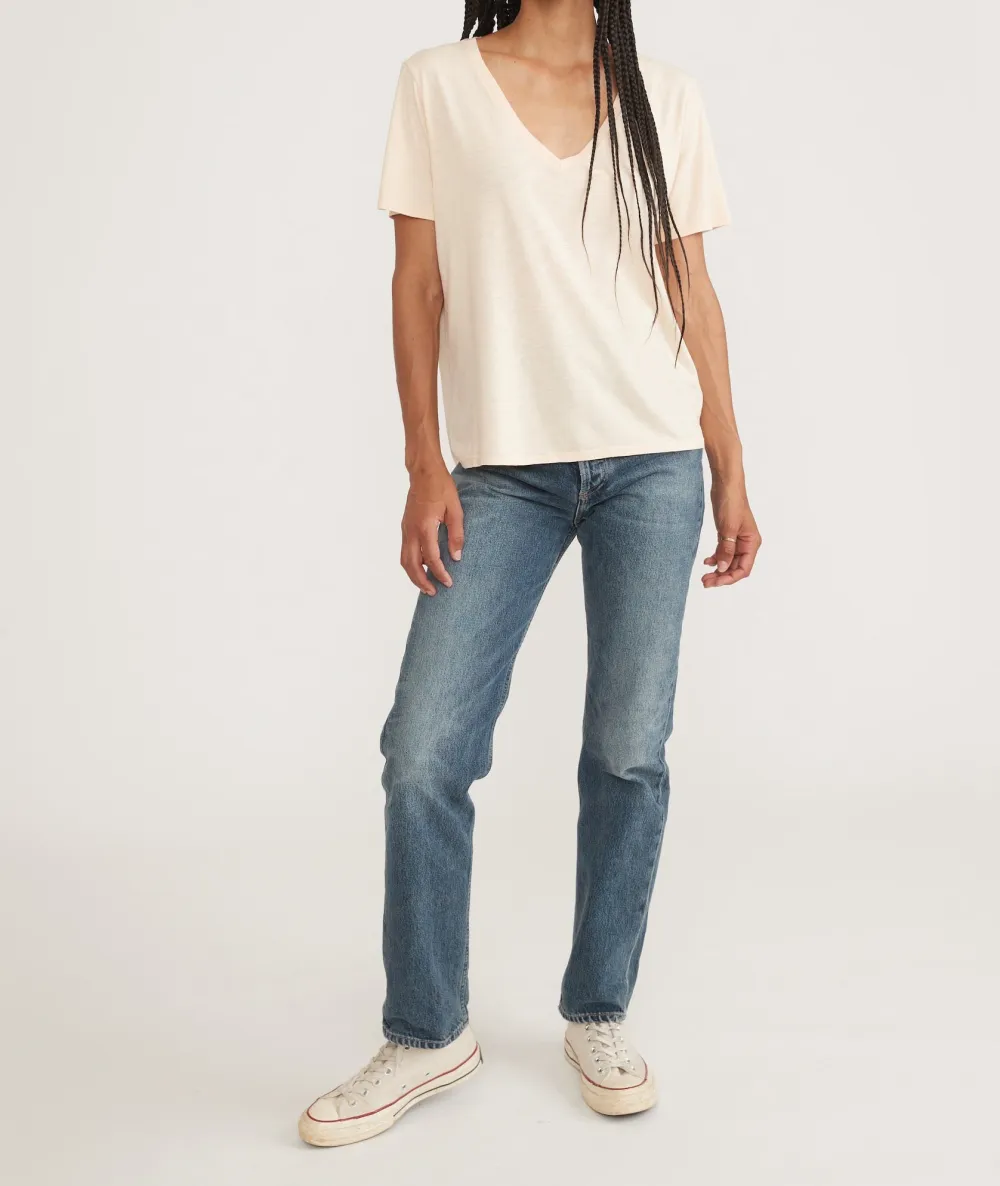 Soft Touch V - Neck Jersey Tee