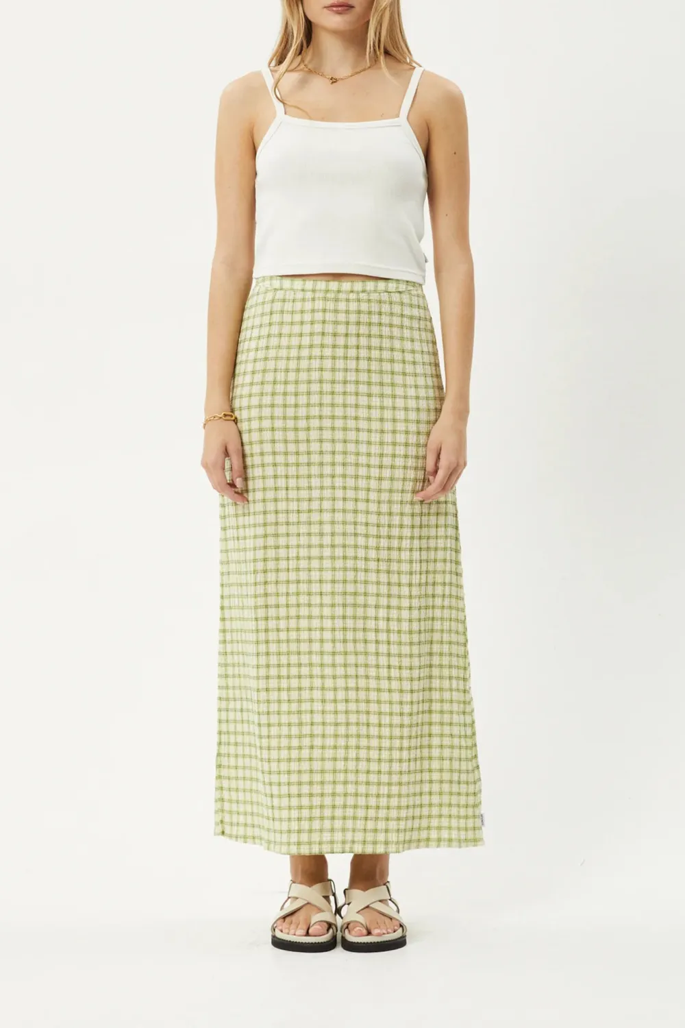 Classic Versatile Yellow Plaid Skirt