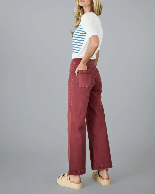 Tomato High Rise Wide Cropped Pant