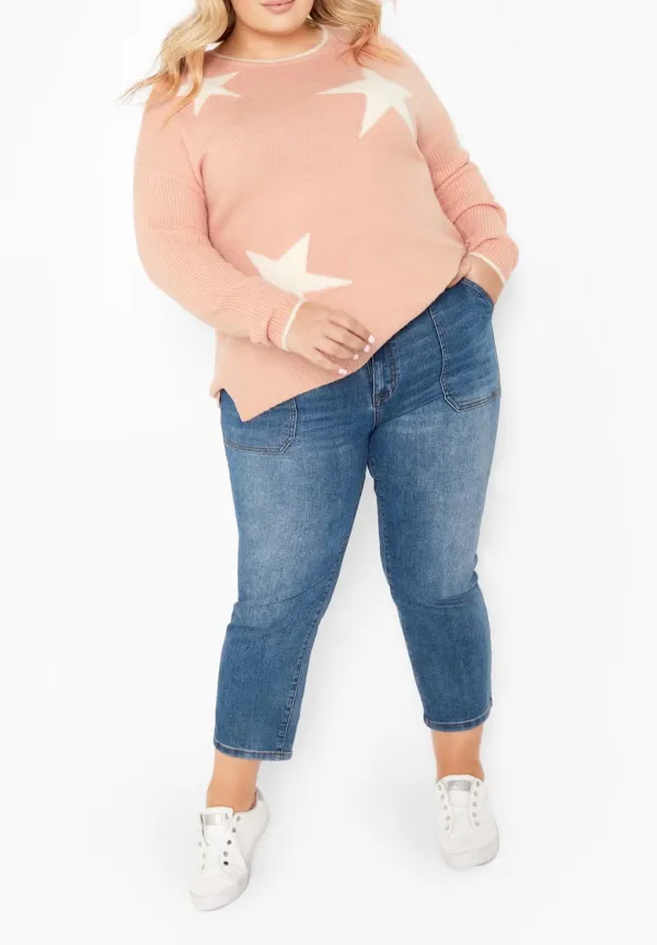 Color Blocking Star Sweater