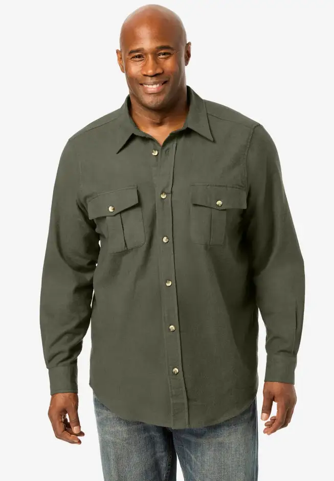 Signature Solid Flannel Shirt