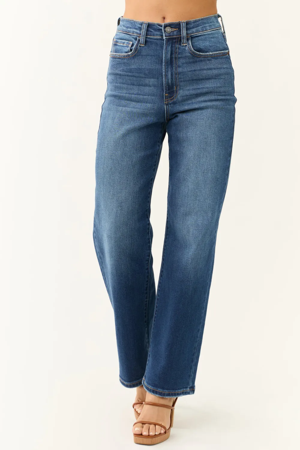 Dark Wash Straight Leg Jeans