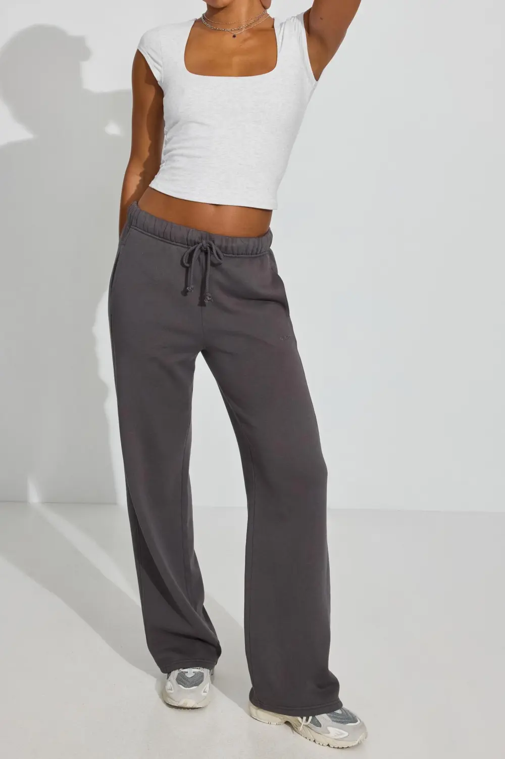 Square Neckline Short Sleeve Crop Top