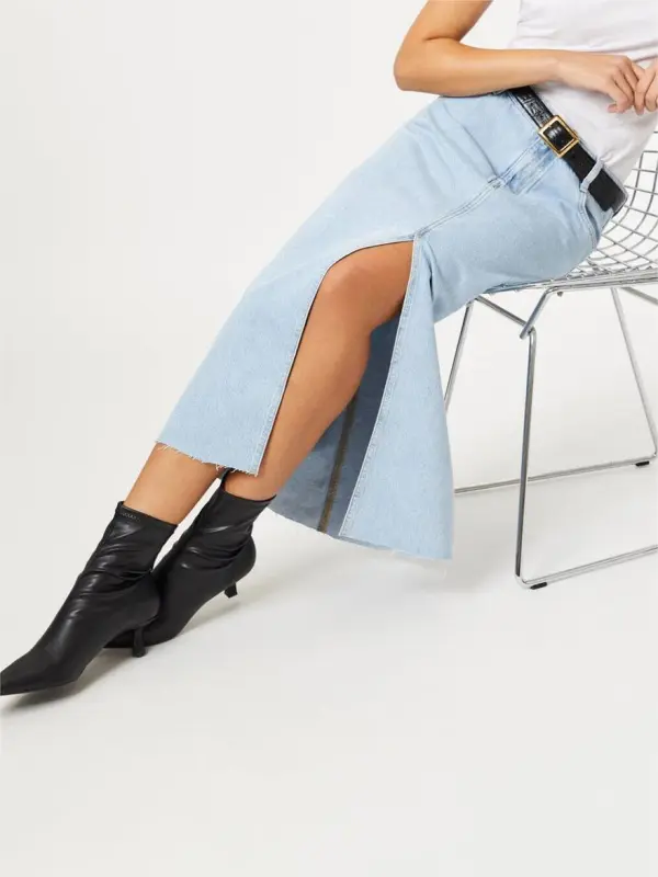 High Waist Denim Skirt