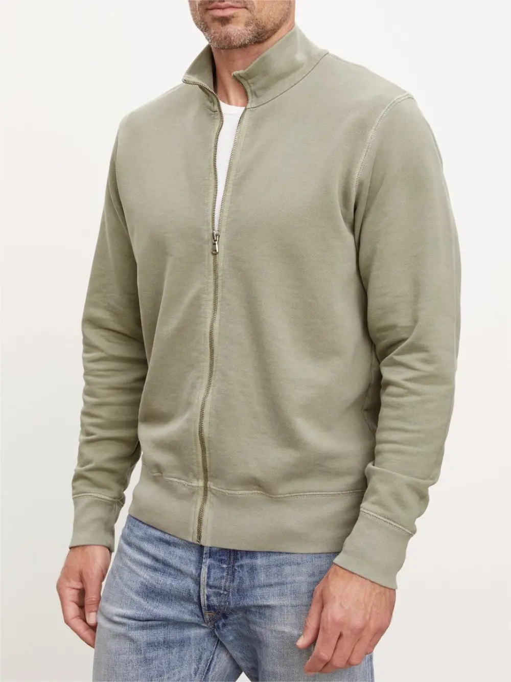 Men's Zipper Front Stylish Knit Coat