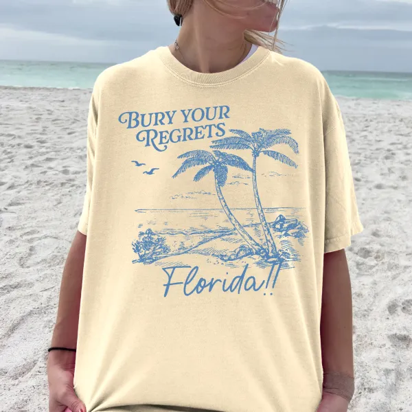 Florida Beach Scene Graphic Tee