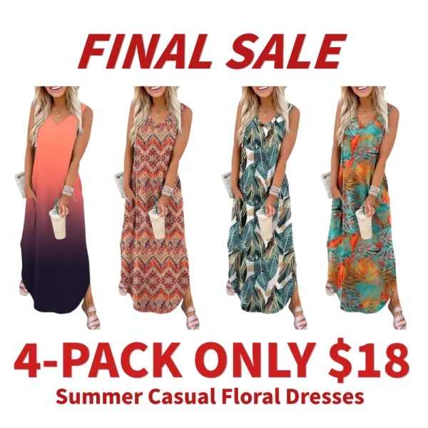 Summer Casual Floral Maxi Dresses