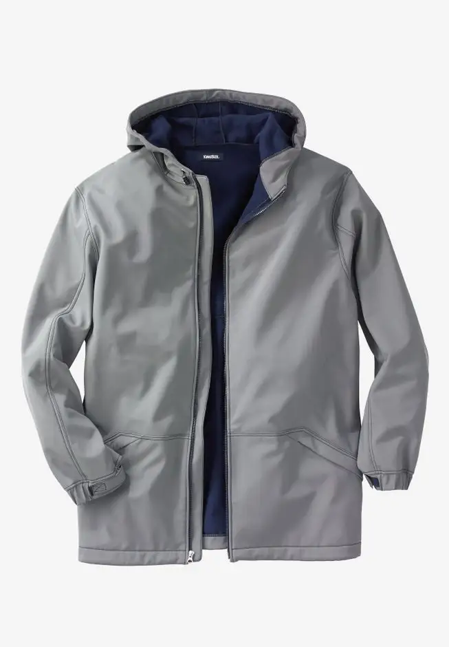 Fleece-Lined Slicker Rain Coat
