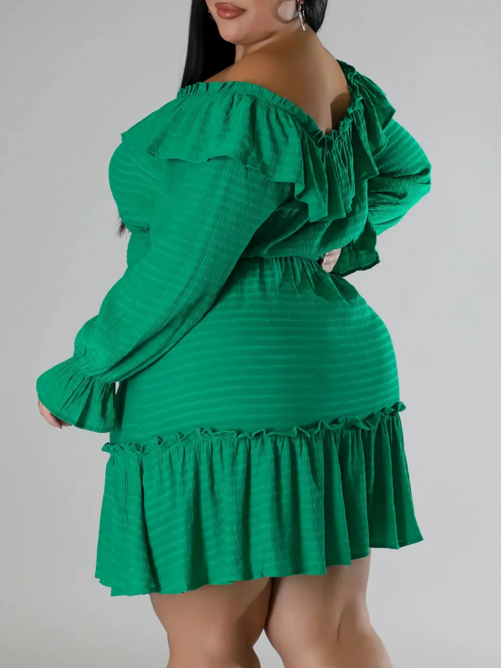 Straight Neck Tie Front Dress