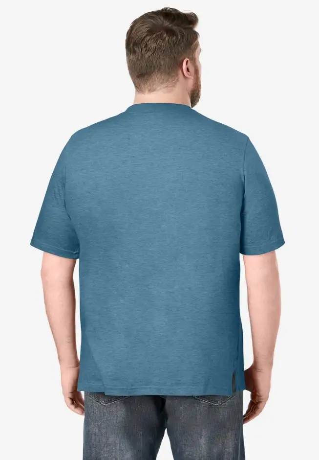 Shrink-Less Lightweight Henley T-Shirt