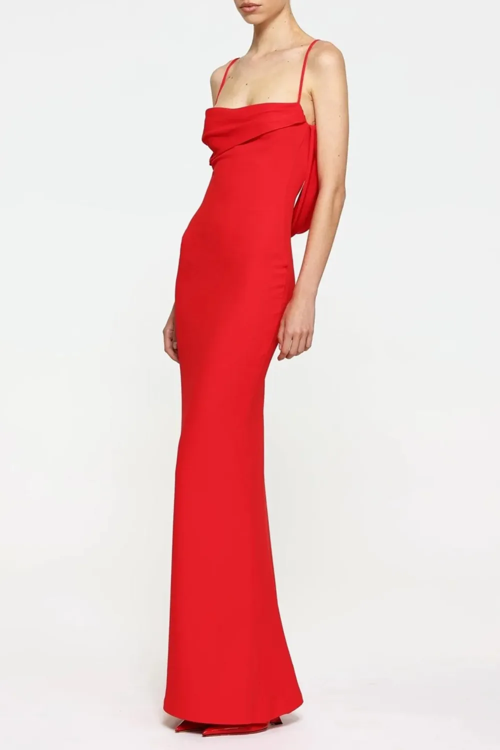 Cherry Red Temperament Low-Cut Backless Sexy Dresses
