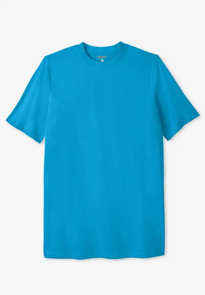 Shrink-Less Lightweight Longer-Length Crewneck T-Shirt
