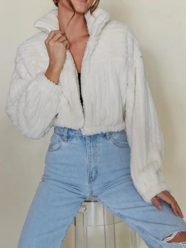 Madison Cropped Plush Jacket