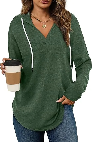🎁Christmas Gifts🎁Women's Oversized Pullover Hoodie - Long Sleeve Loose Fit Sweatshirt