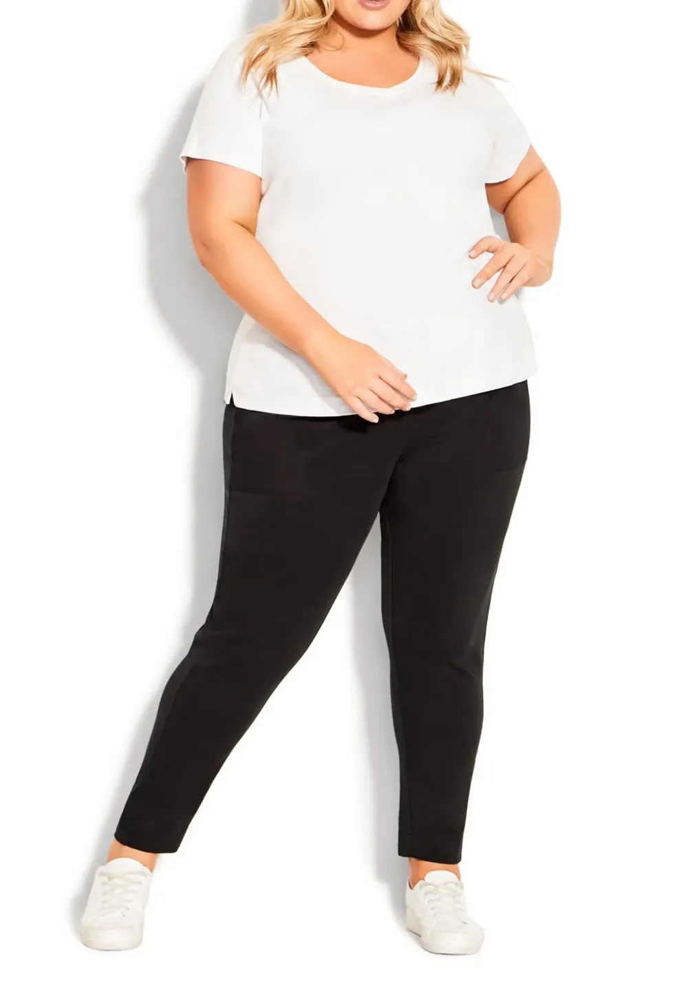Solid-Color Women'S Knitted Skinny Pants