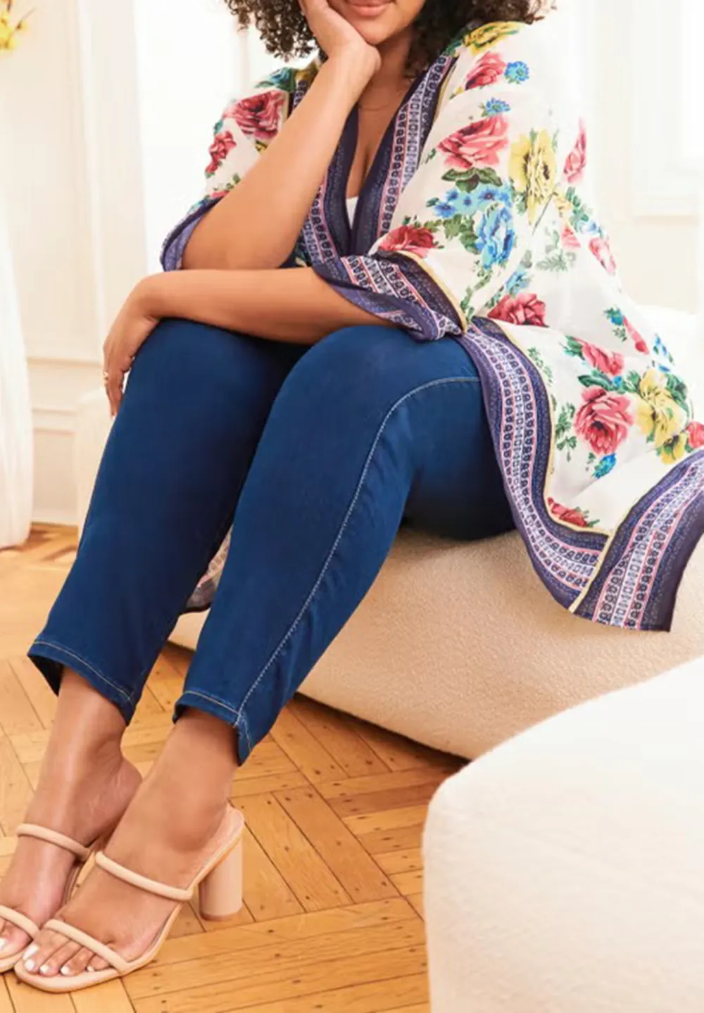 Color Blocked Border Cardigan