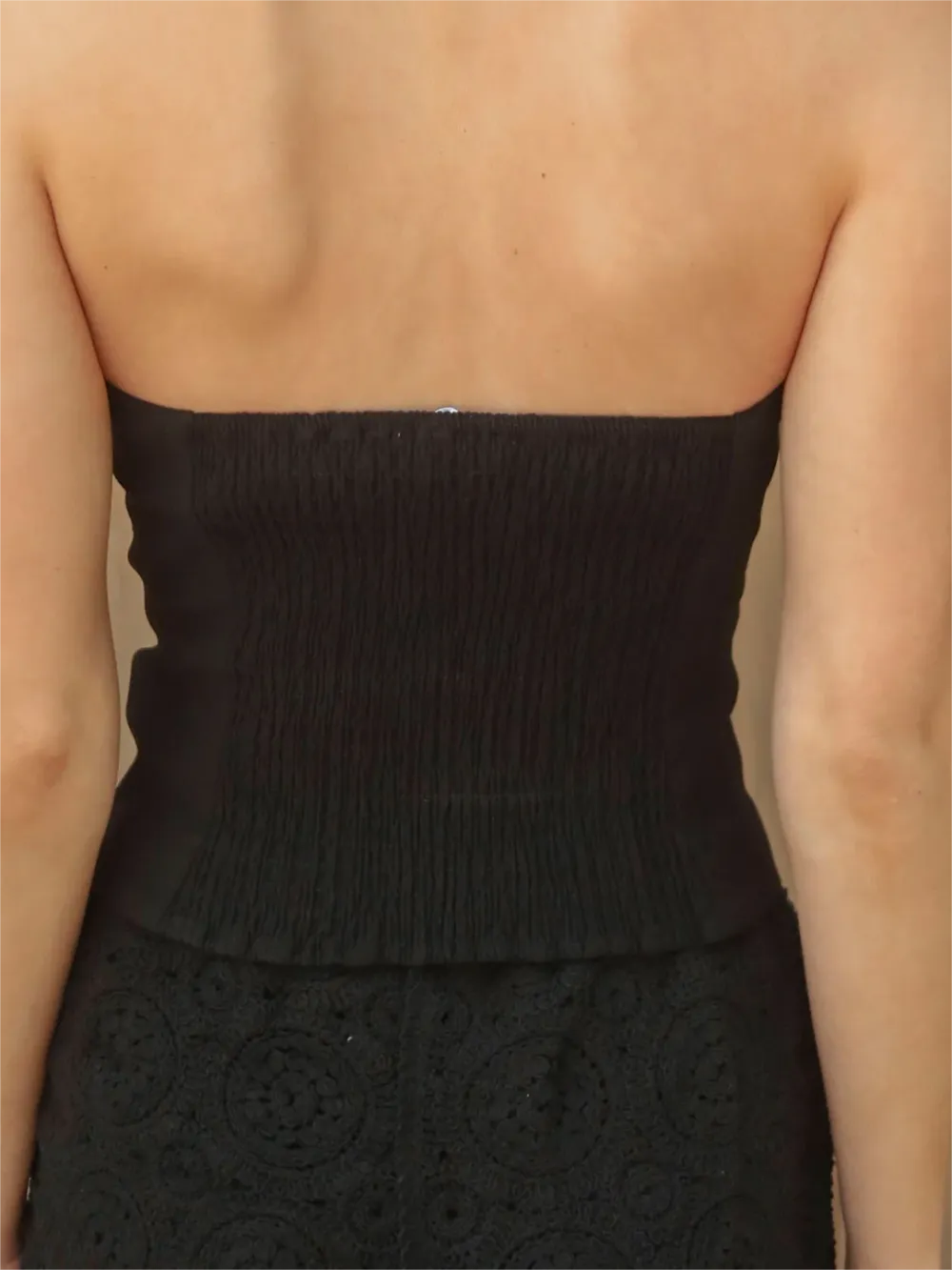 Halter Neck Button Front Corset Top