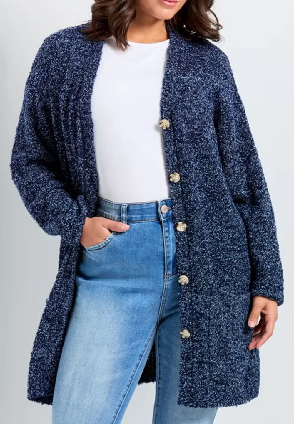 Solid Color Button Up Cardigan