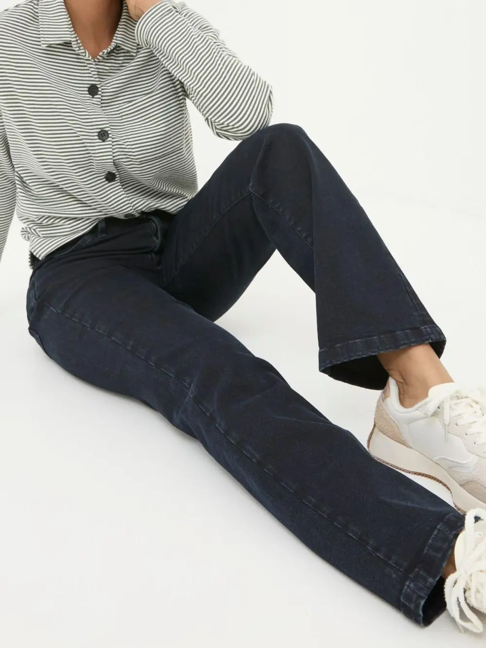 Dark Blue Wide Leg Jeans