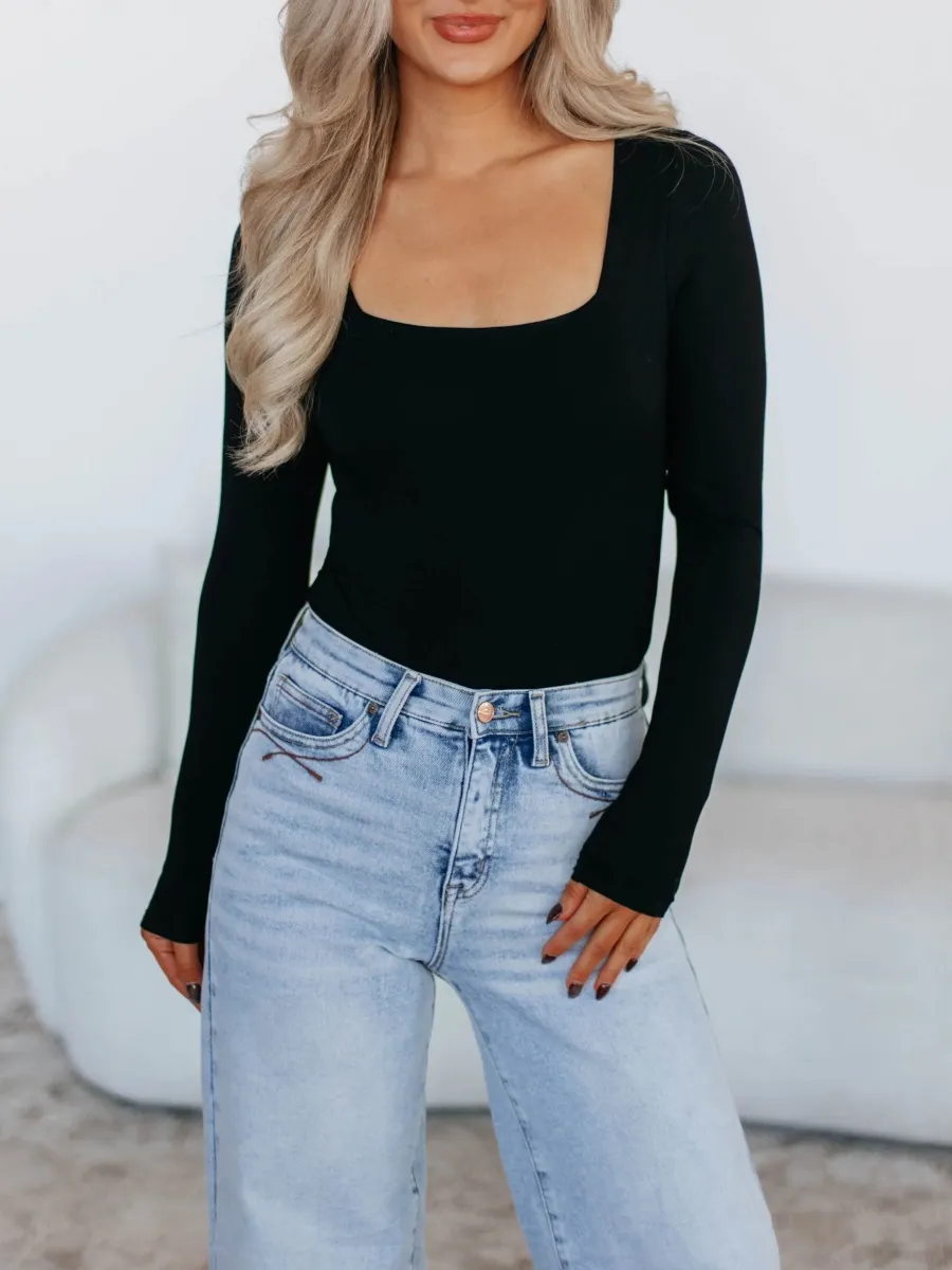 Plain Long Sleeve Bodysuit