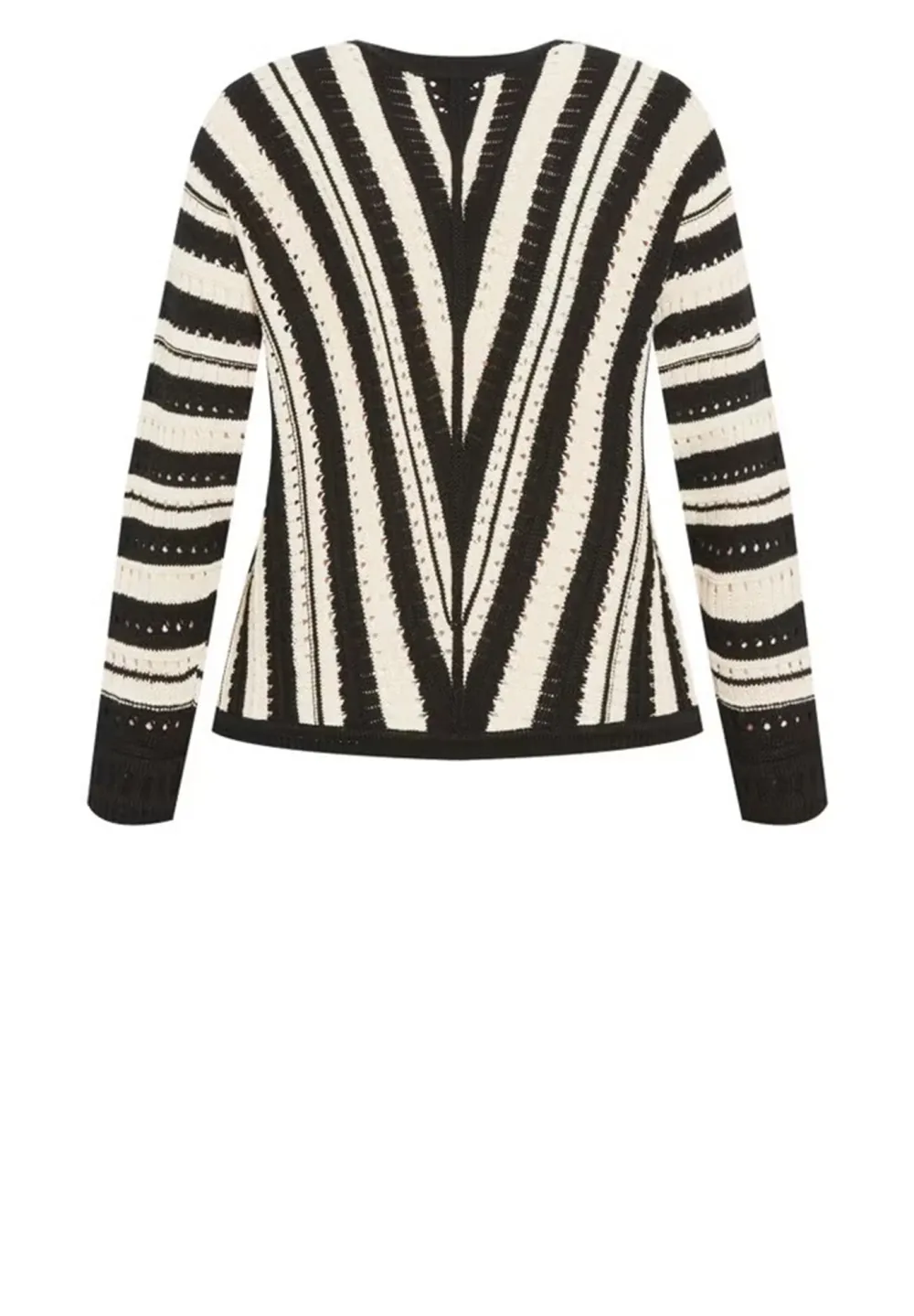 Contrasting Striped Sweater