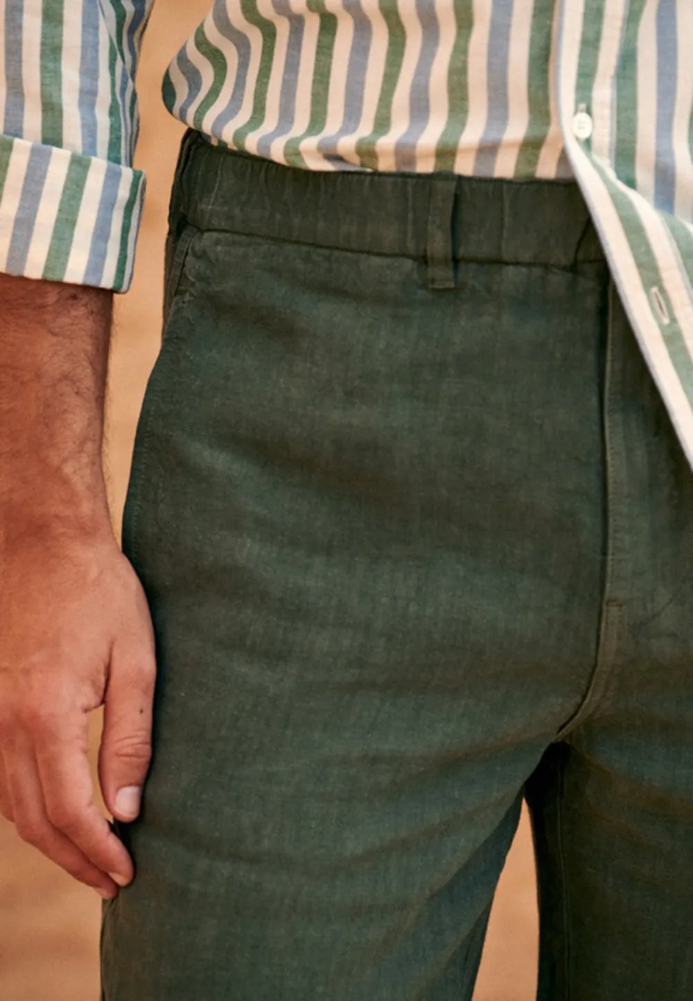 Trousers-Dark Green