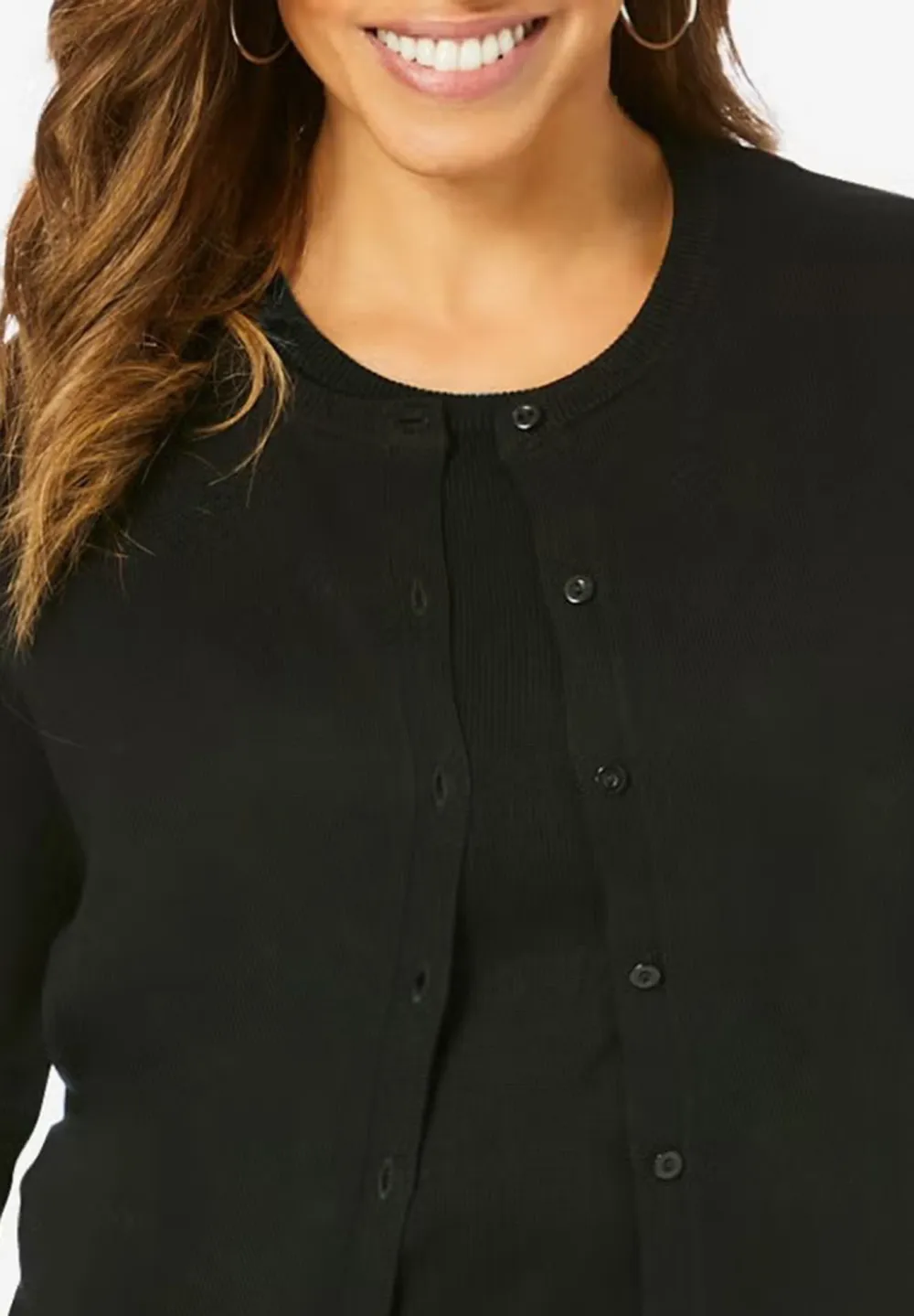 Round Neck Slim Fit Cardigan