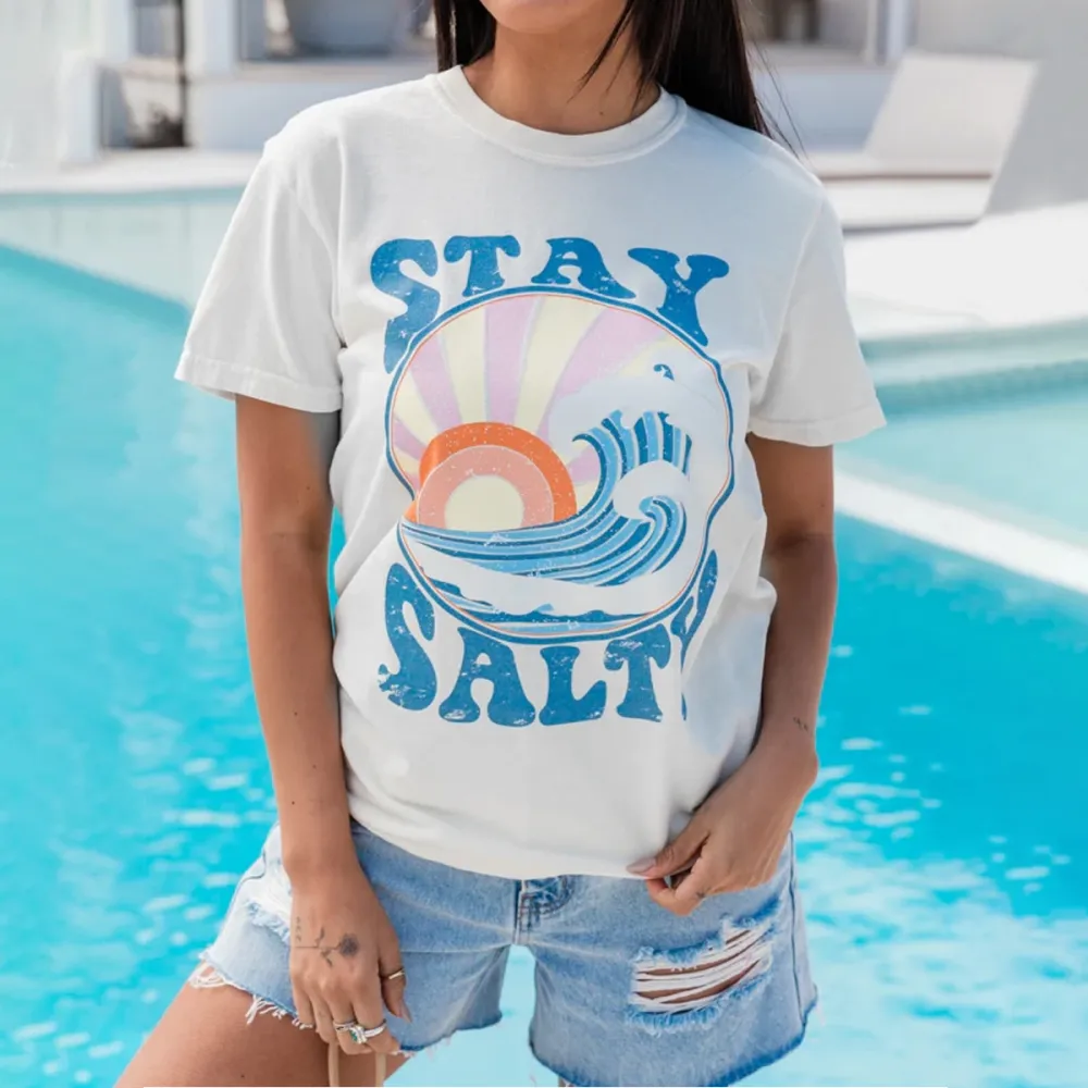 Beach - Themed Colorful Print Comfort T - shirt