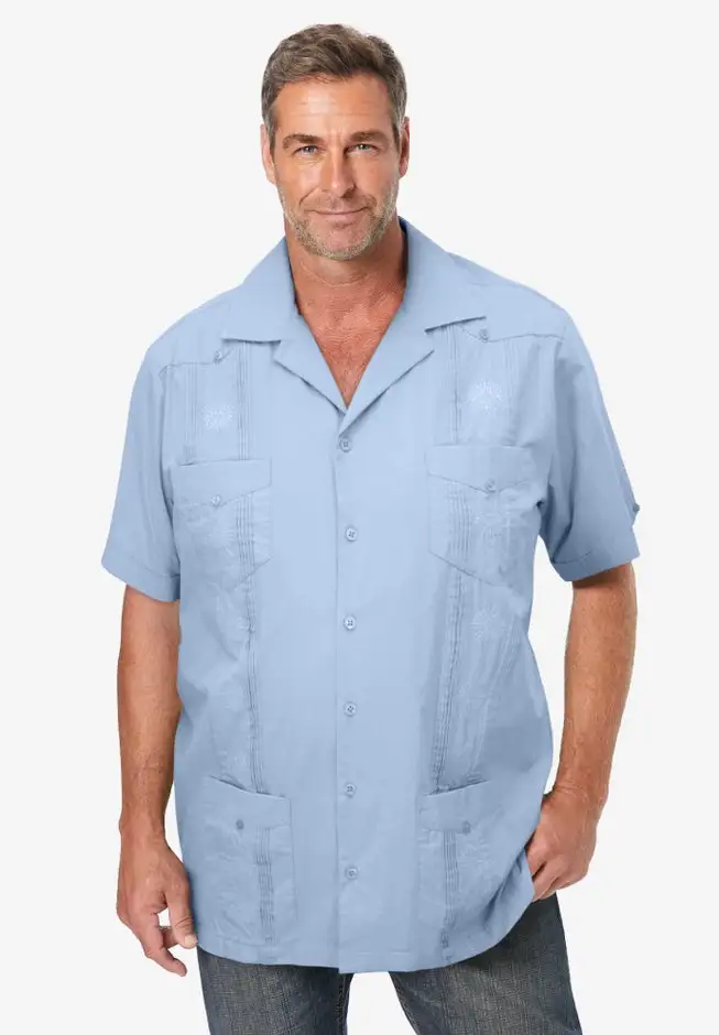 Short-Sleeve Guayabera Shirt